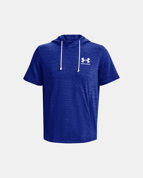Men's UA Rival Terry Short Sleeve Hoodie image number 4