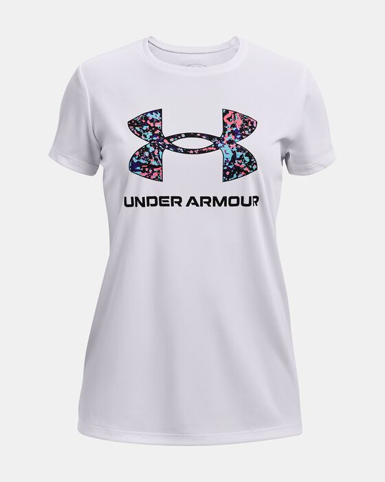 Girls' UA Tech™ Big Logo Short Sleeve image number 0