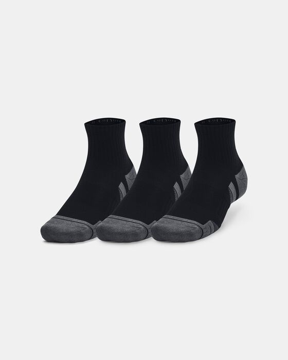 Unisex UA Performance Cotton 3-Pack Quarter Socks image number 0