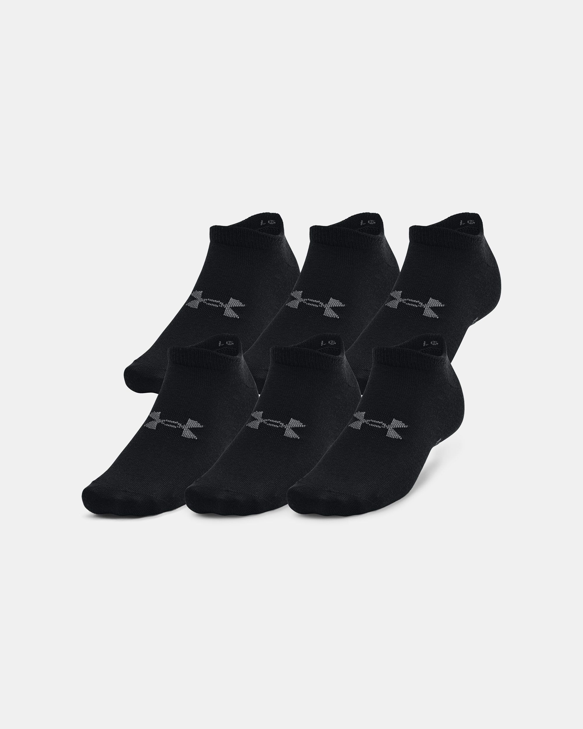 Under Armour HeatGear Performance 6 Pair No Show Socks White Size Large for sale online 