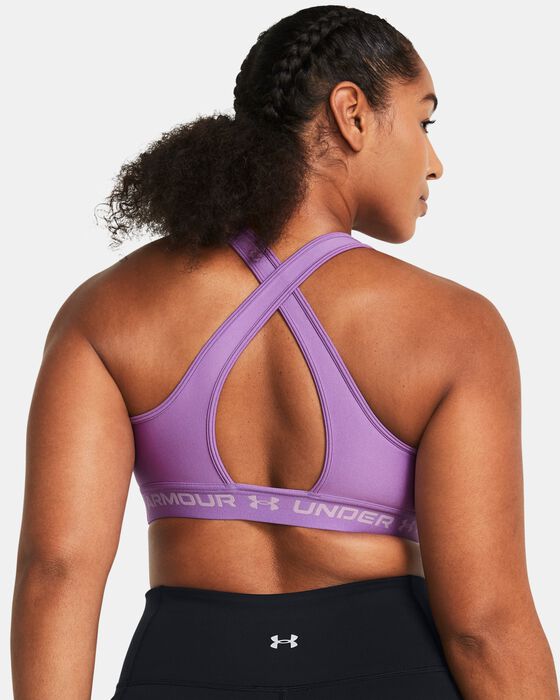 Women's Armour® Mid Crossback Sports Bra image number 3