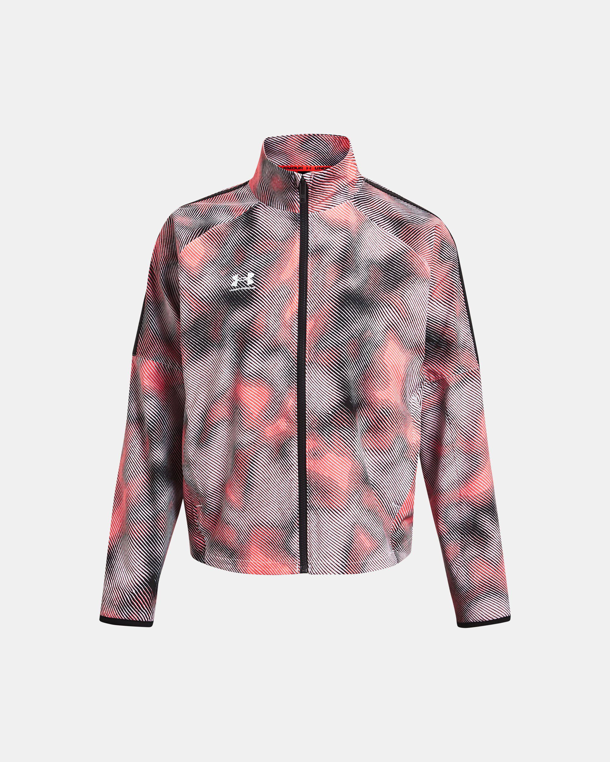 Pink camo under armour jacket online