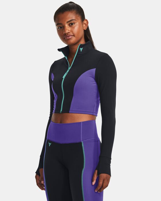 Women's Project Rock Lets Go Crop Full-Zip image number 0