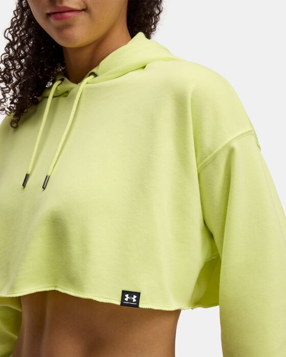 Women's UA Icon Terry Crop Hoodie image number 3