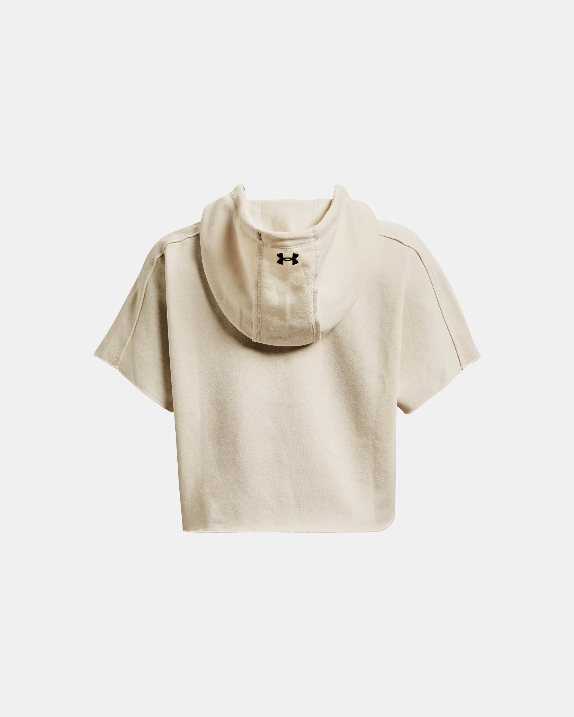 Buy Women s Project Rock Fleece Short Sleeve Hoodie Beige in KSA Under Armour