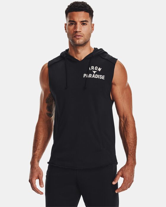 Under Armour Men's Project Rock Terry Sleeveless Hoodie in KSA