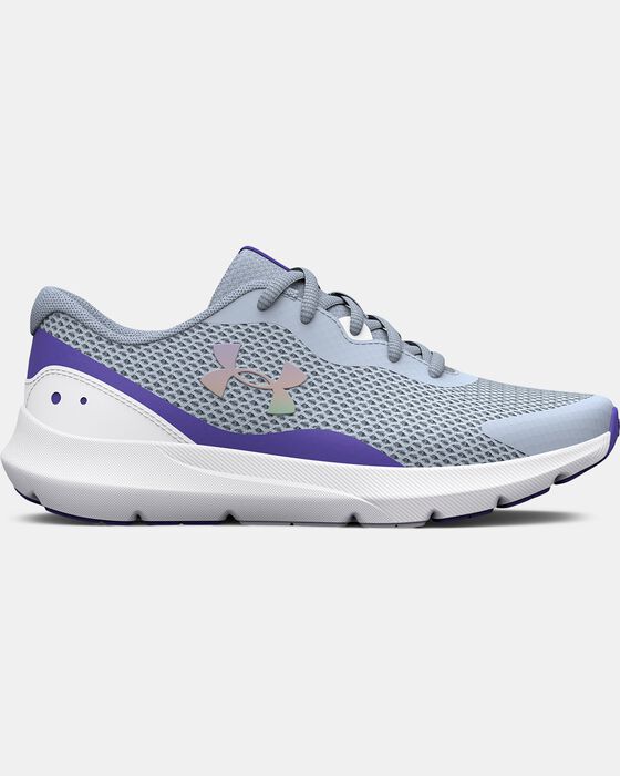 Girls' Grade School UA Surge 3 Running Shoes image number 0