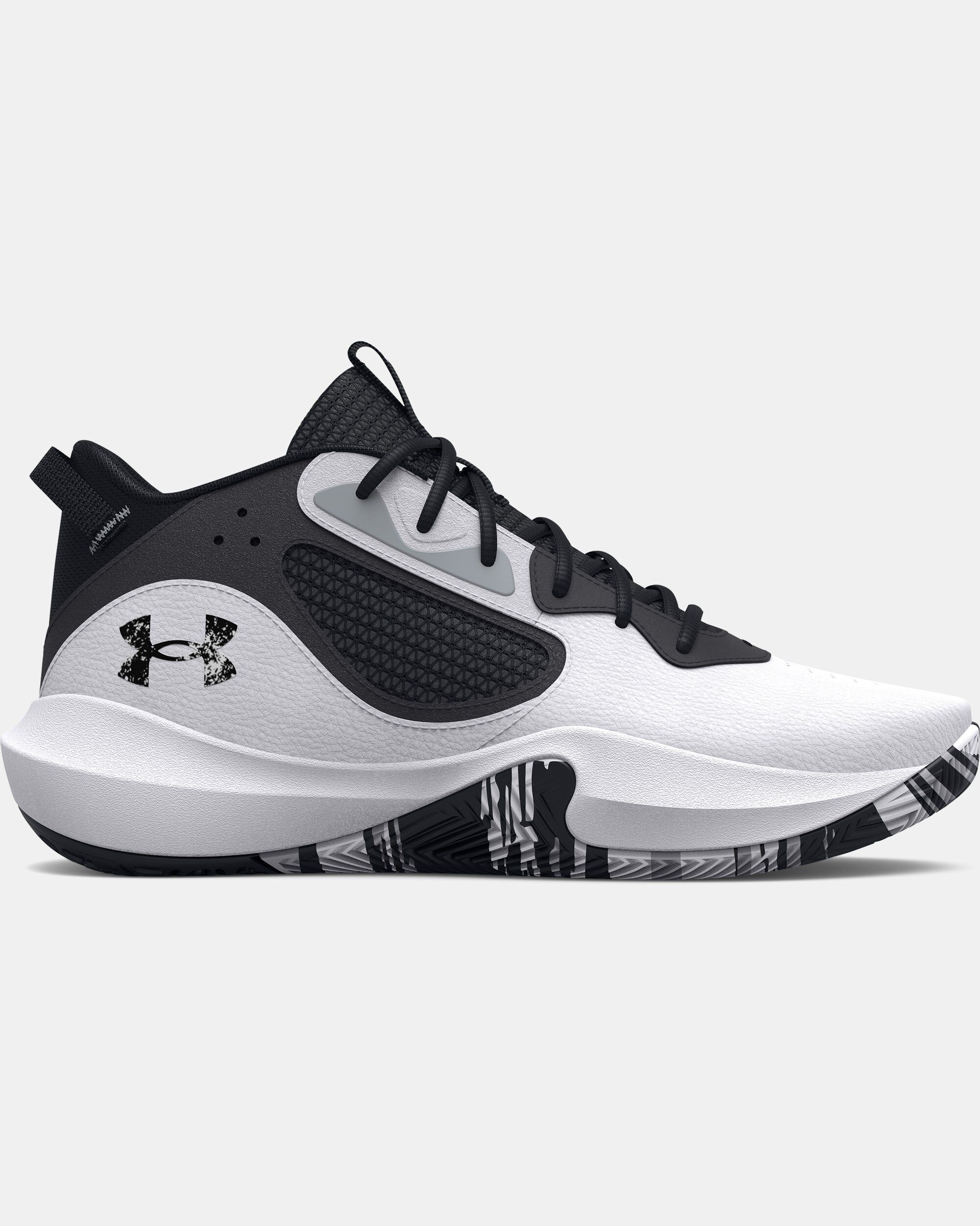 Shop Under Armour UA Lockdown 6 Unisex Basketball Shoes White in