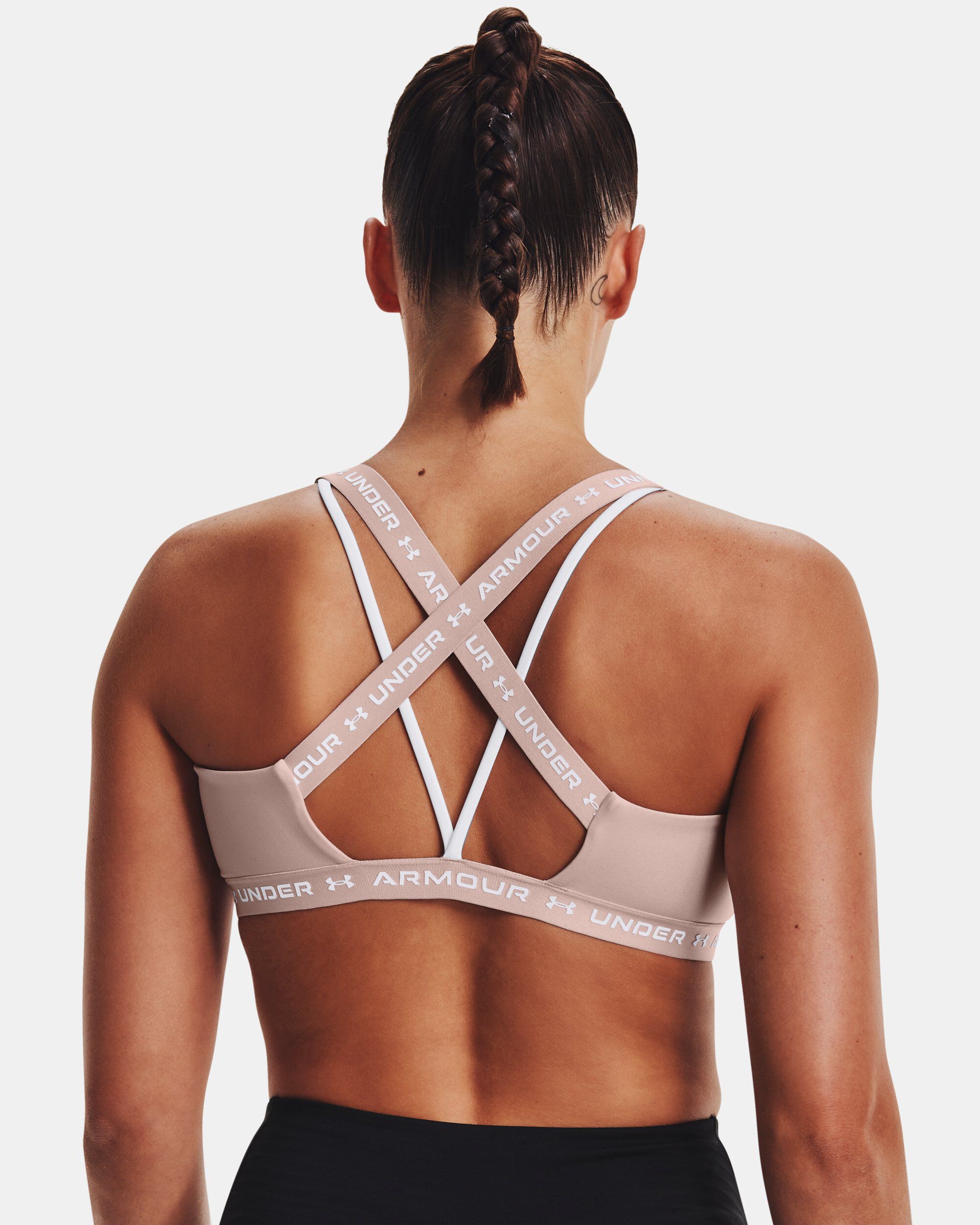 Under Armour Women s UA Crossback Low Sports Bra Pink in KSA