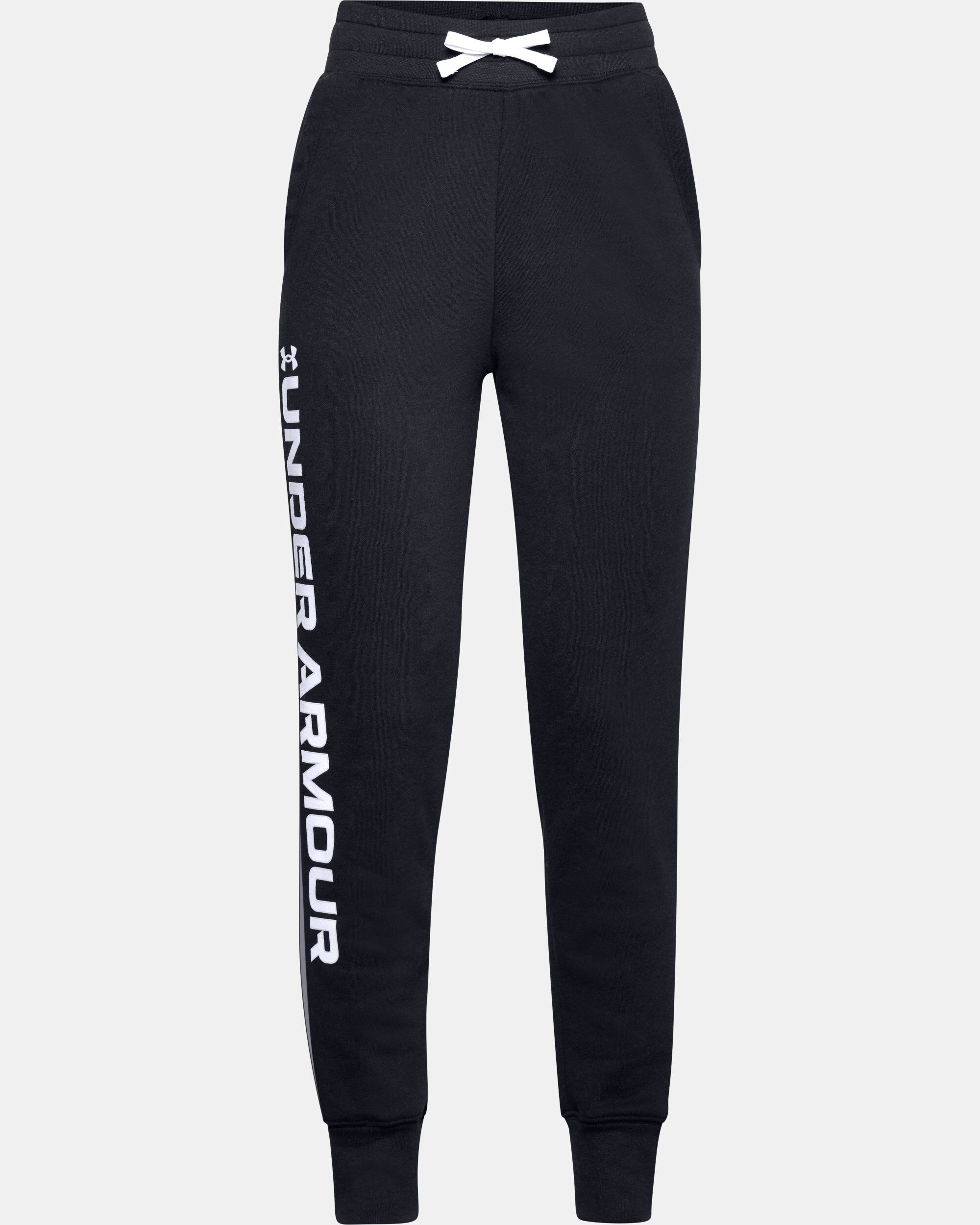 Under Armour Girls UA Rival Fleece Joggers Black in KSA
