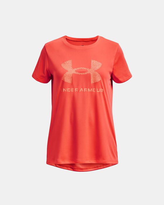 Girls' UA Tech™ Print Fill Big Logo Short Sleeve image number 0