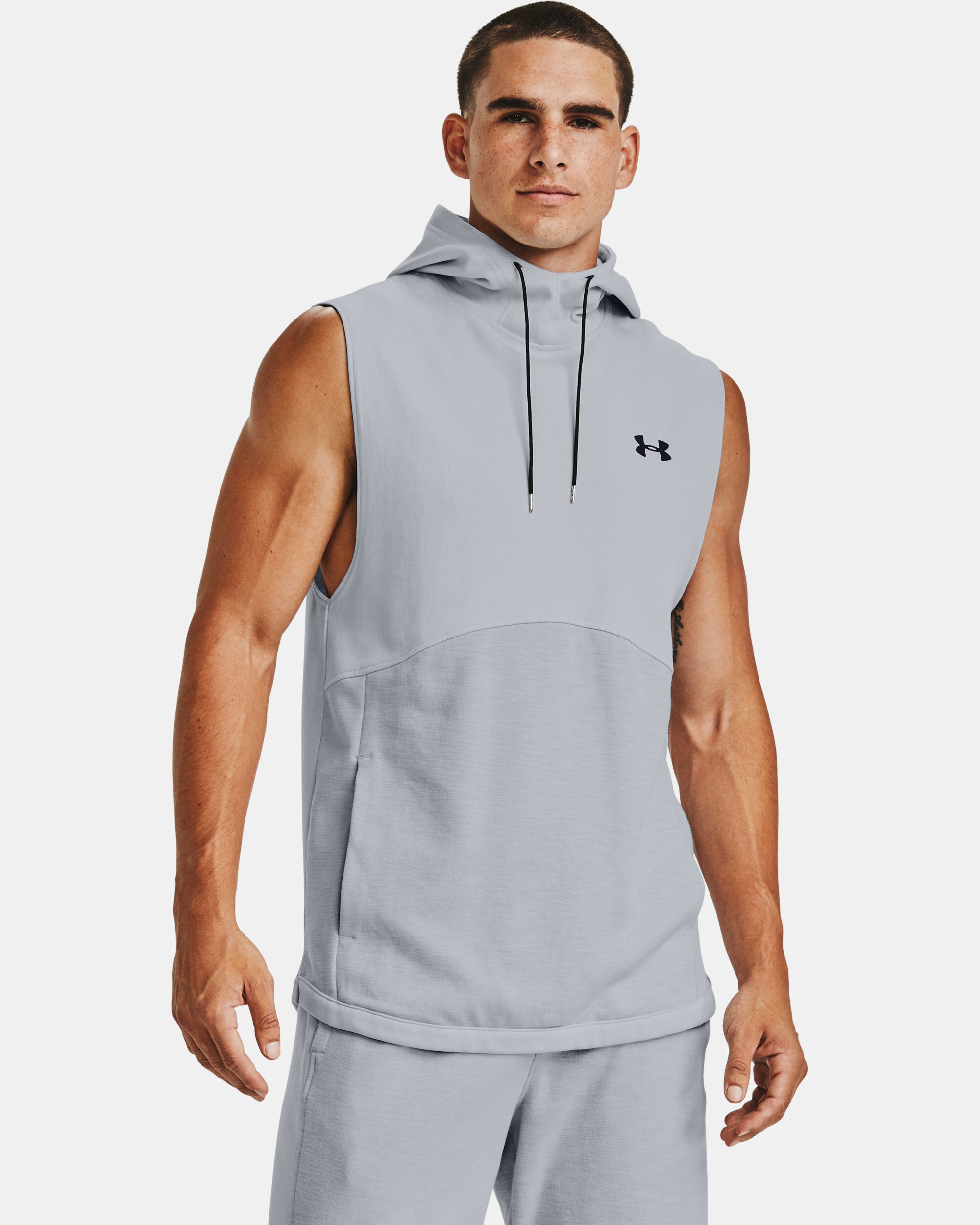 Men's ua double knit sleeveless hoodie top