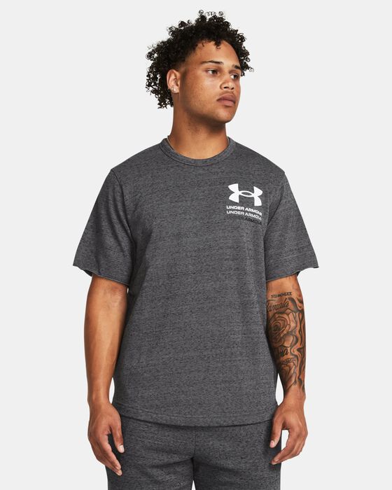 Men's UA Rival Terry Colorblock Short Sleeve image number 0