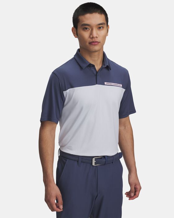 Men's UA Tee To Green Color Block Polo image number 0