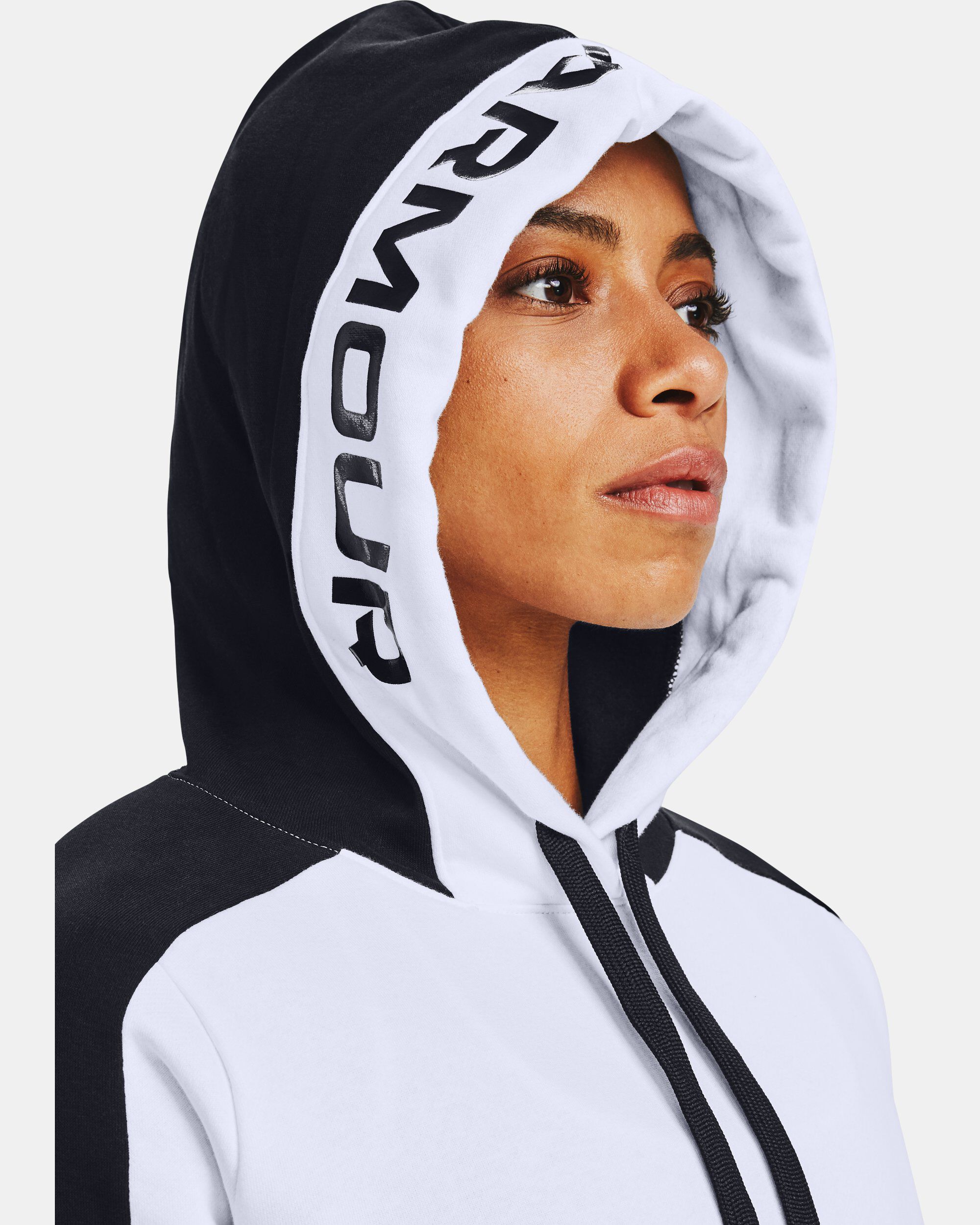 Under armour women's rival fleece graphic colorblock hoodie new arrivals