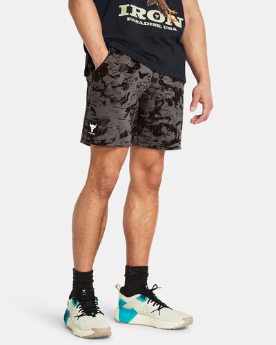 Men's Project Rock Essential Fleece Printed Shorts