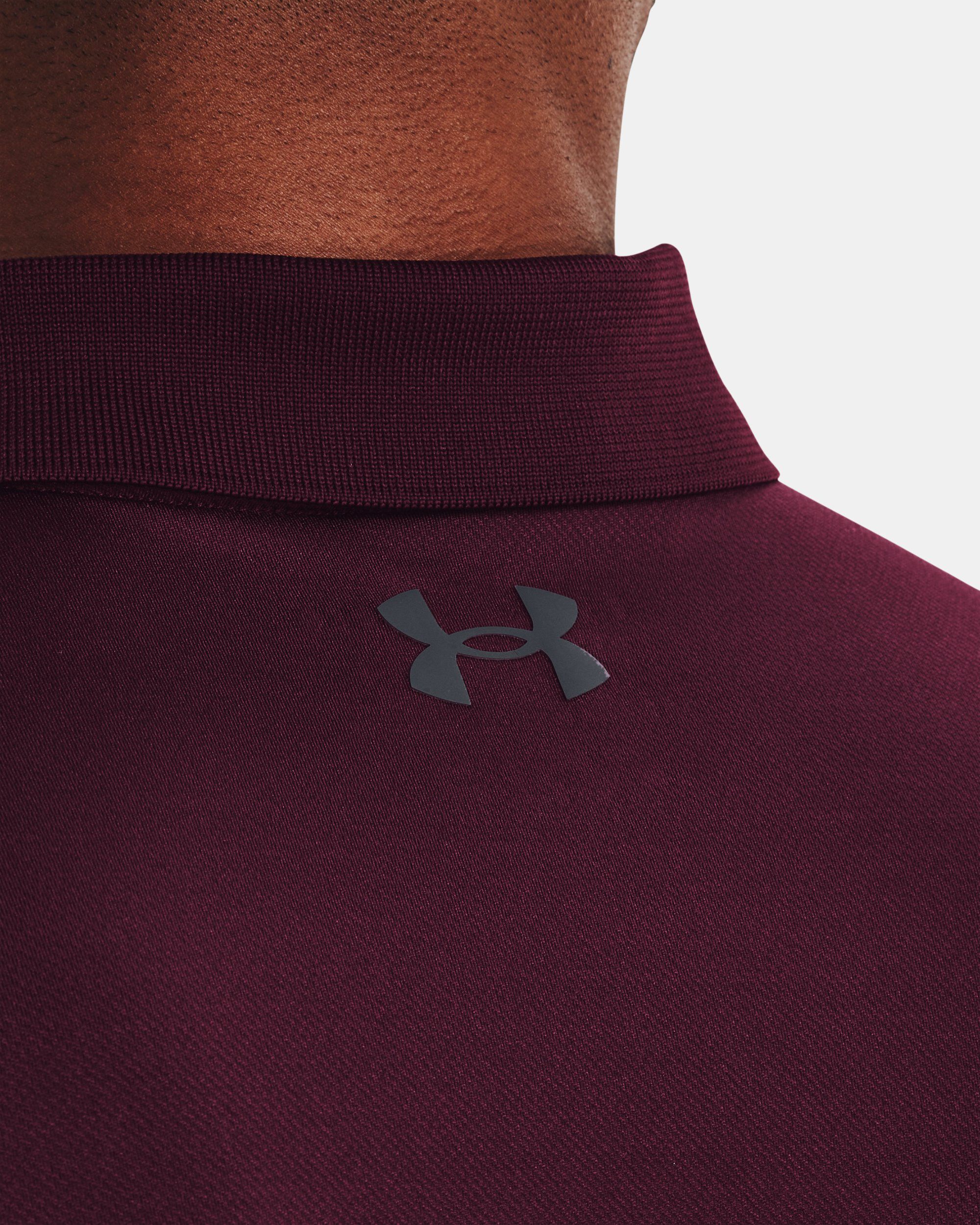Maroon under armour polo shirt shop