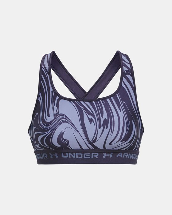 Women's Armour® Mid Crossback Printed Sports Bra image number 6