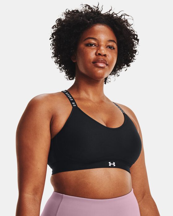 Women's UA Infinity Low Covered Sports Bra image number 3