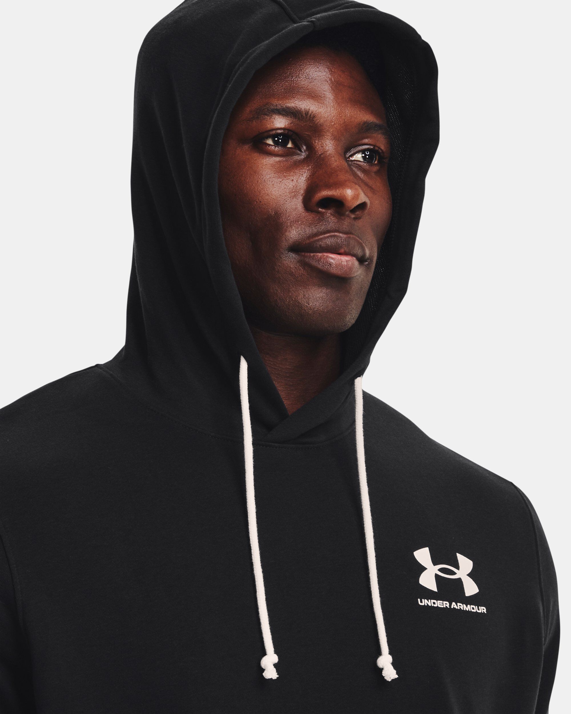 Buy Men s UA Rival Terry Short Sleeve Hoodie Black in KSA Under Armour