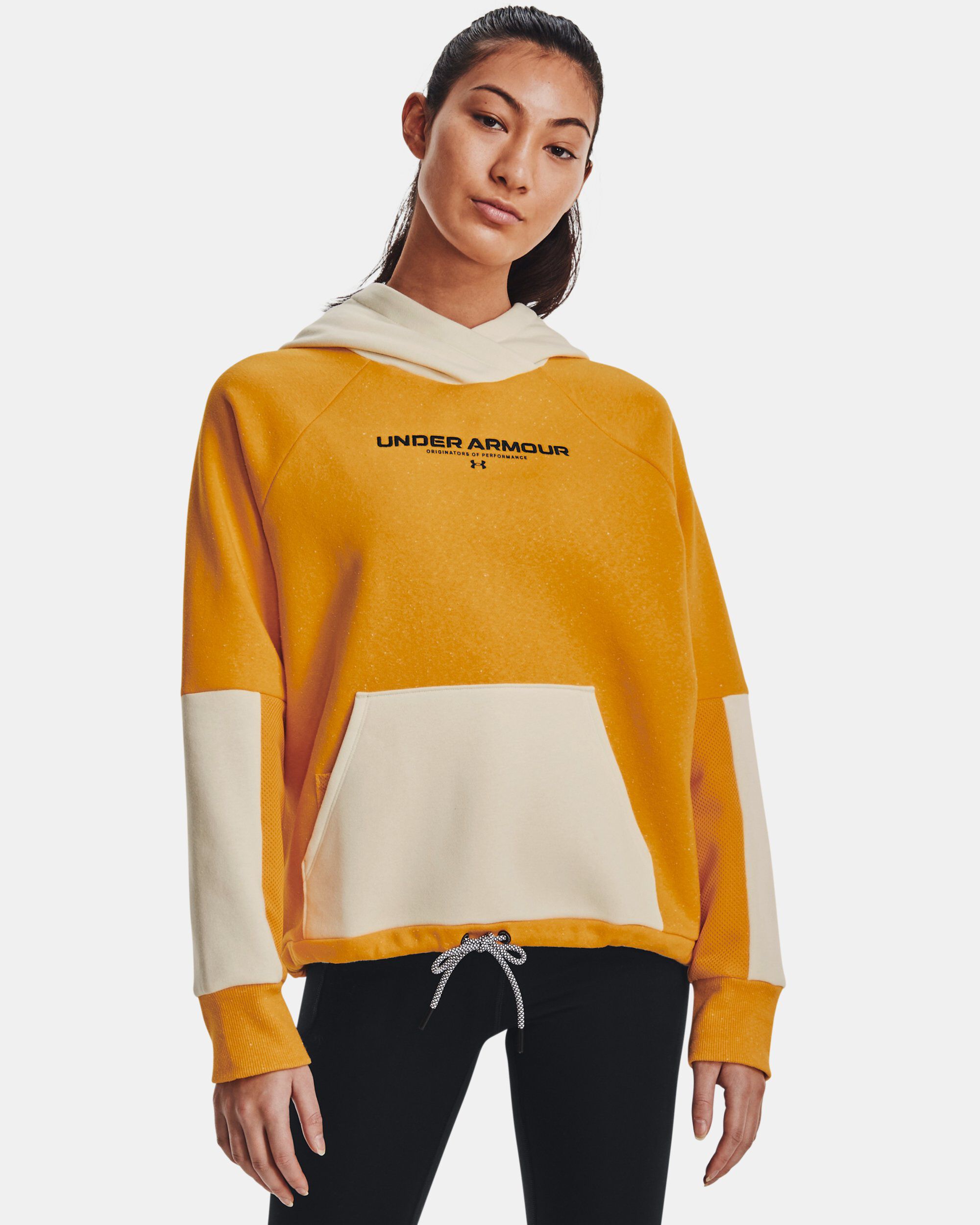 Under Armour Women s UA Rival Fleece Hoodie Yellow in KSA