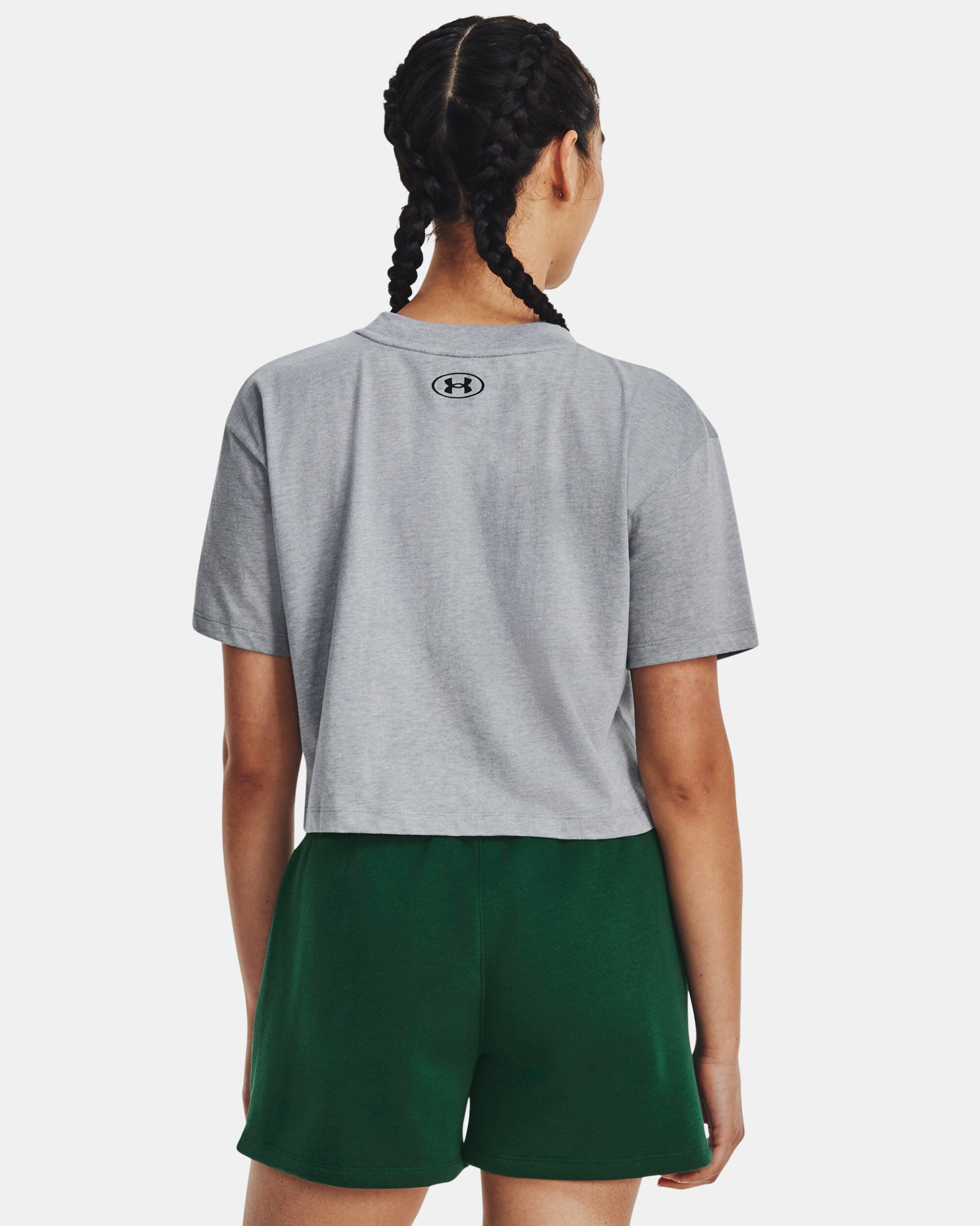 Under Armour Women s UA Collegiate Crop Short Sleeve Grey in KSA