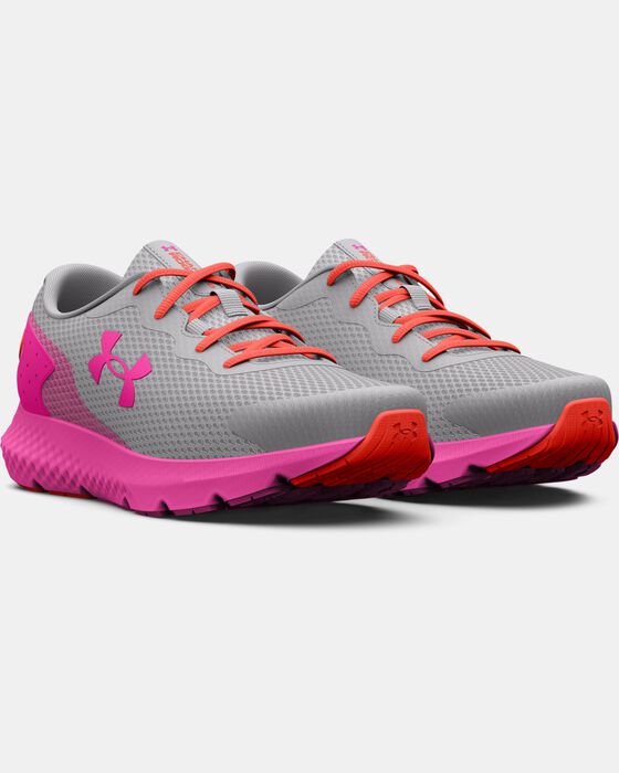 Girls' Grade School UA Charged Rogue 3 Running Shoes image number 3
