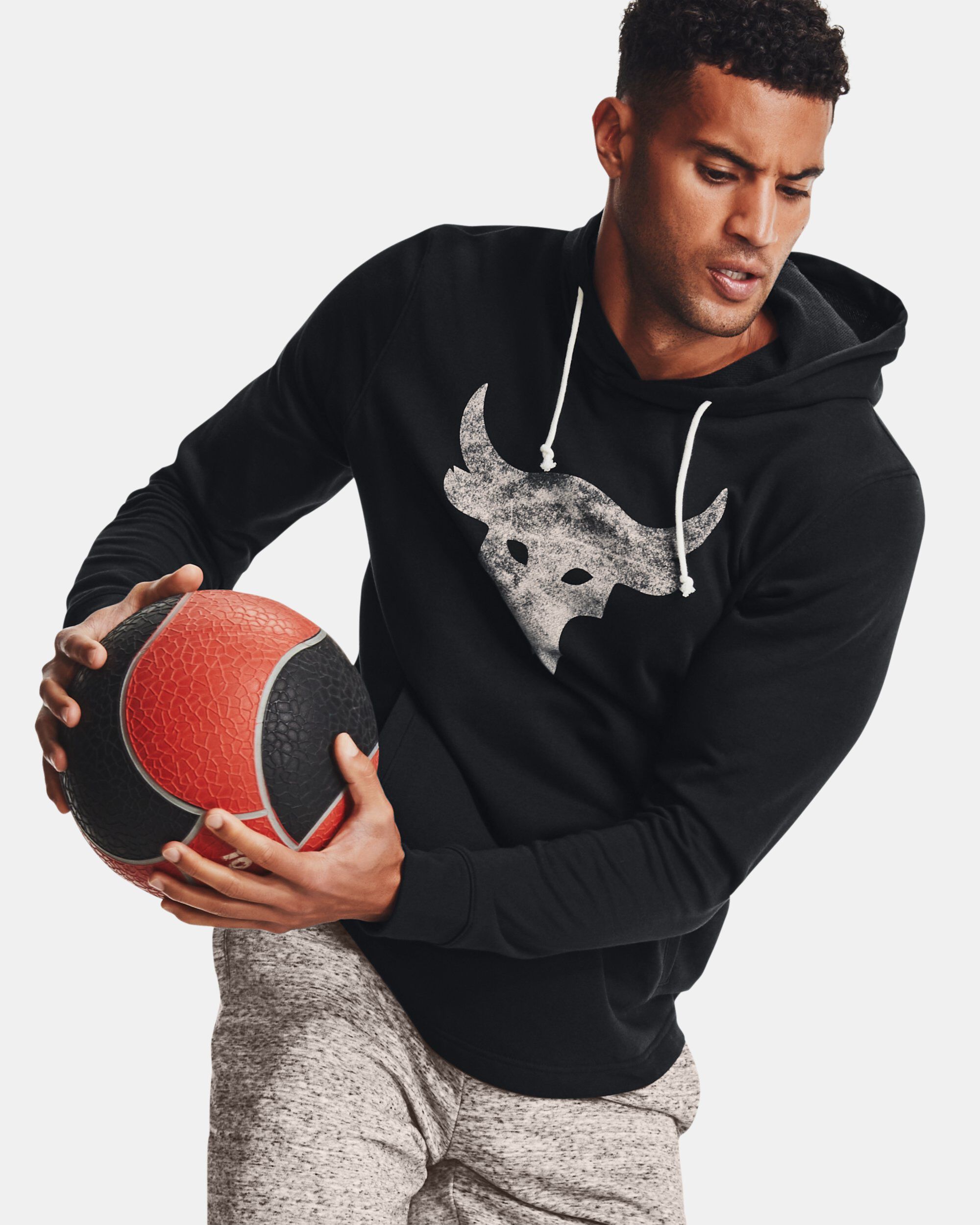 Under Armour Men s Project Rock Terry Hoodie Black in KSA