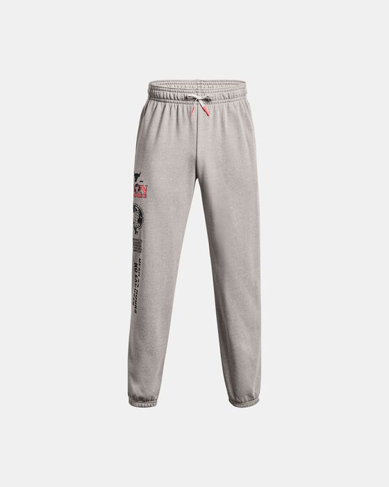Under Armour Men's Project Rock Heavyweight Terry Pants Grey in KSA