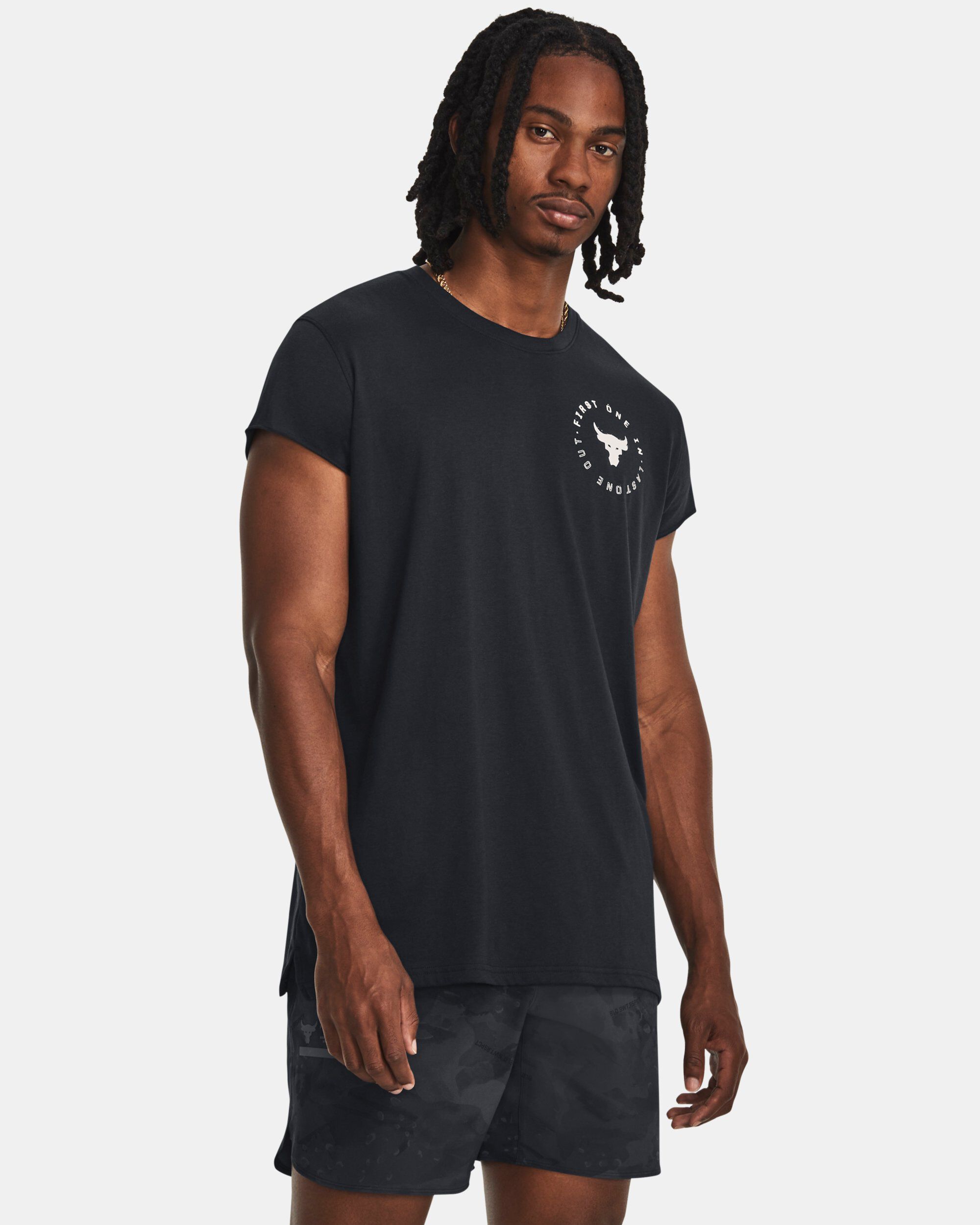 Men s Project Rock Cap Sleeve T Shirt