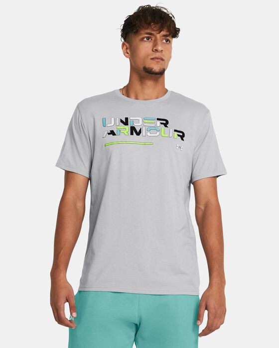 Men's UA Colorblock Wordmark Short Sleeve image number 0