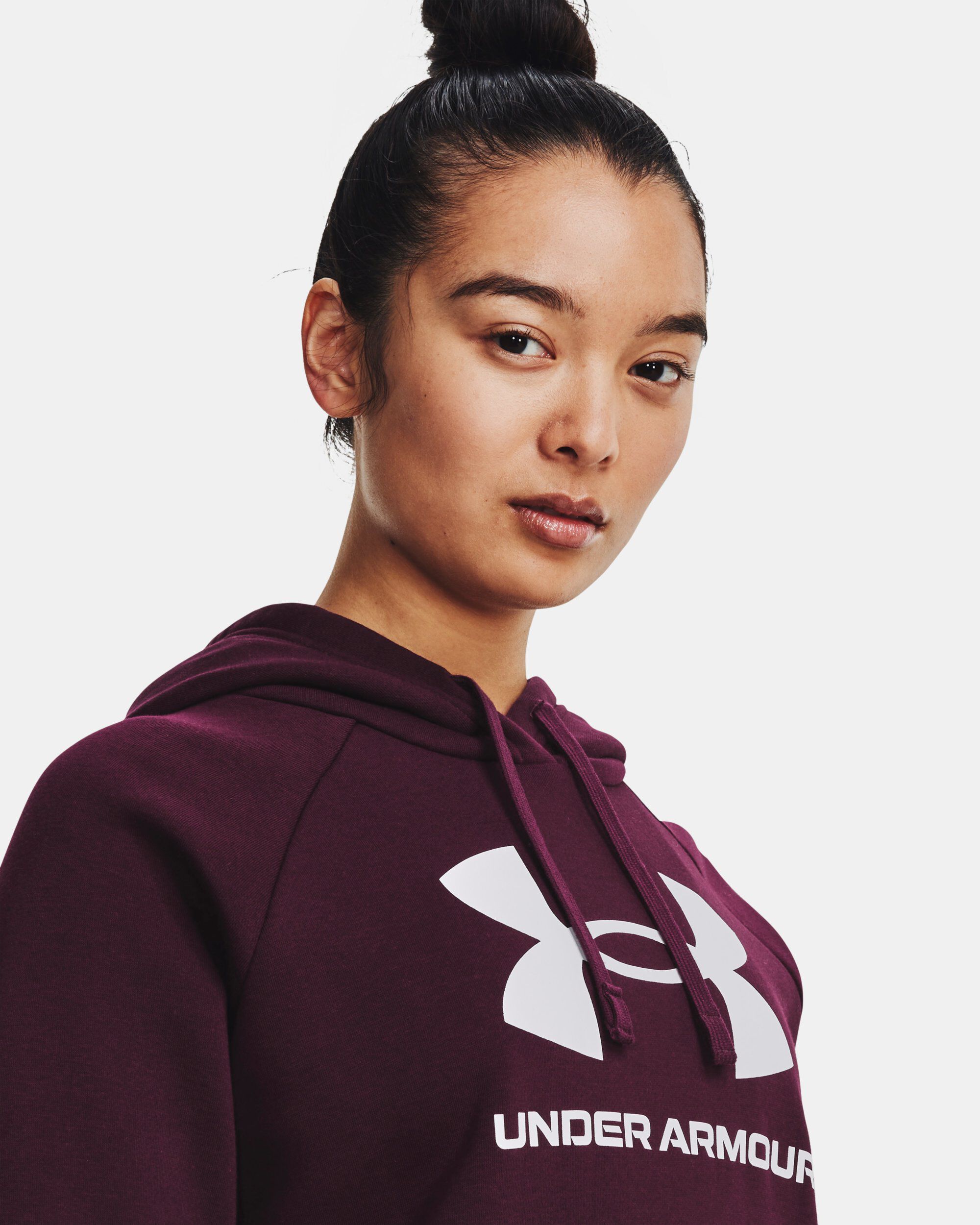 Buy Women s UA Rival Fleece Big Logo Hoodie Red in KSA Under Armour