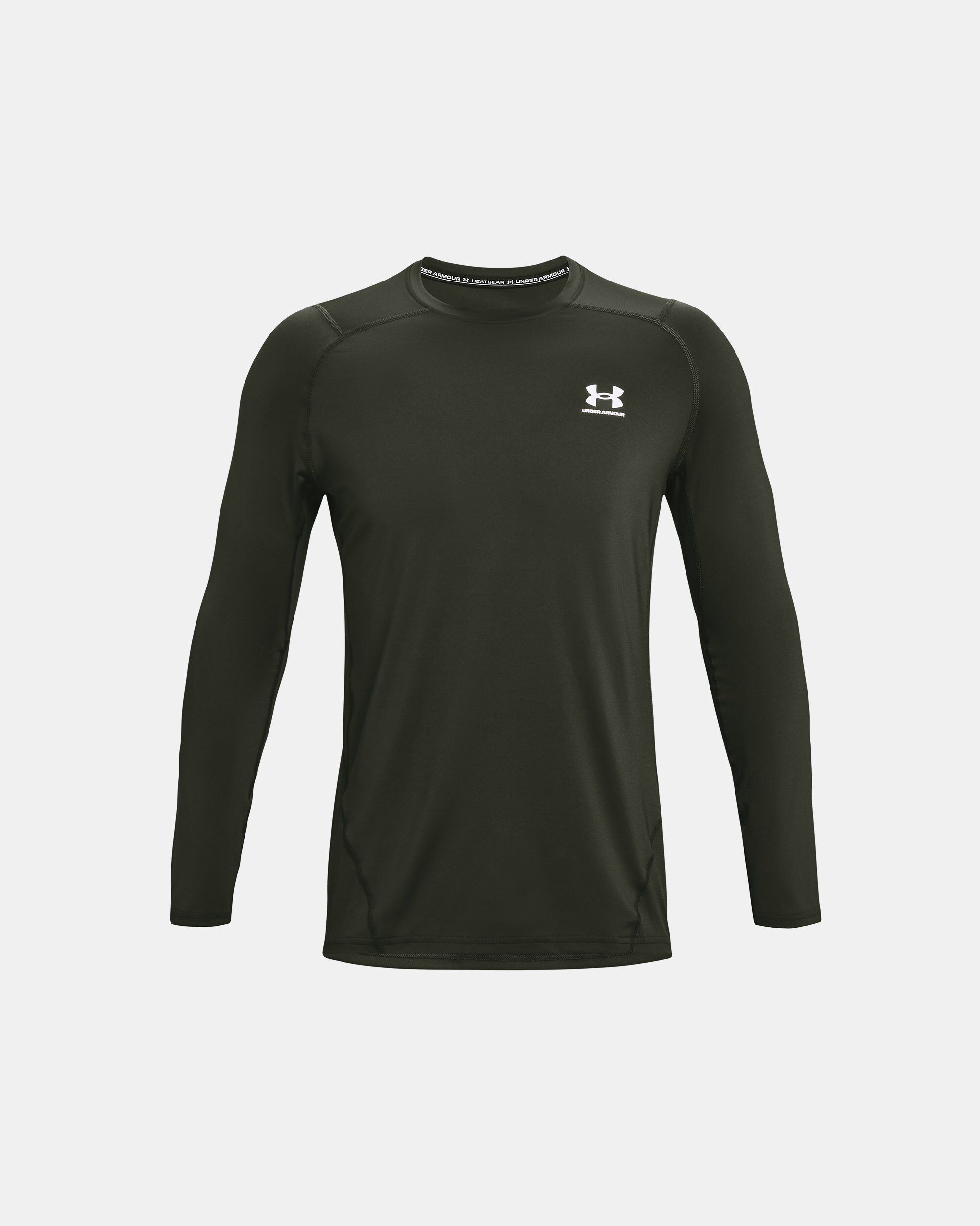 Under armour men's heatgear fitted sale longsleeve crew