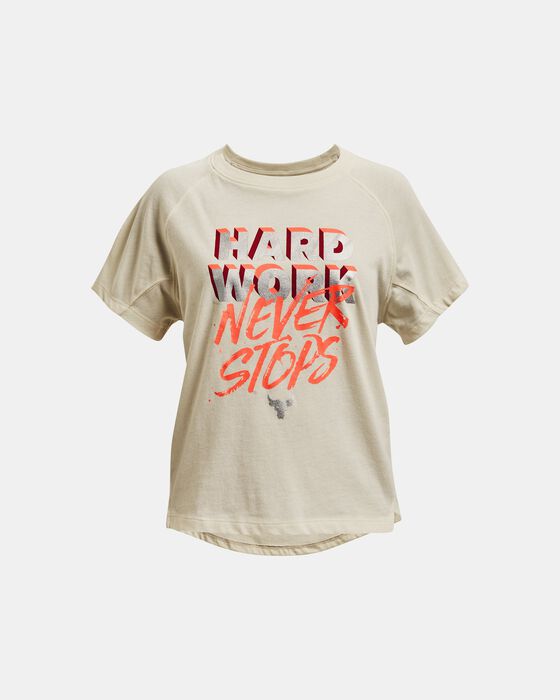 Girls' Project Rock Hard Work Short Sleeve image number 0