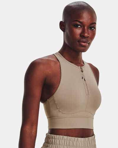 Women's UA Meridian Zip Crop Sports Bra