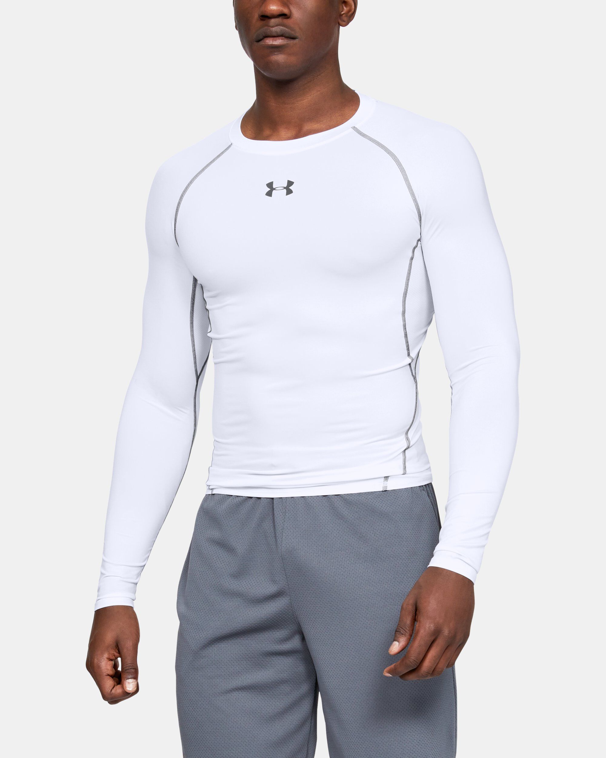 Under armour men's tactical heatgear compression white sale