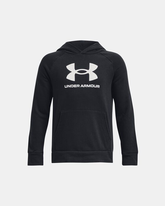 Boys' UA Rival Fleece Big Logo Hoodie image number 0