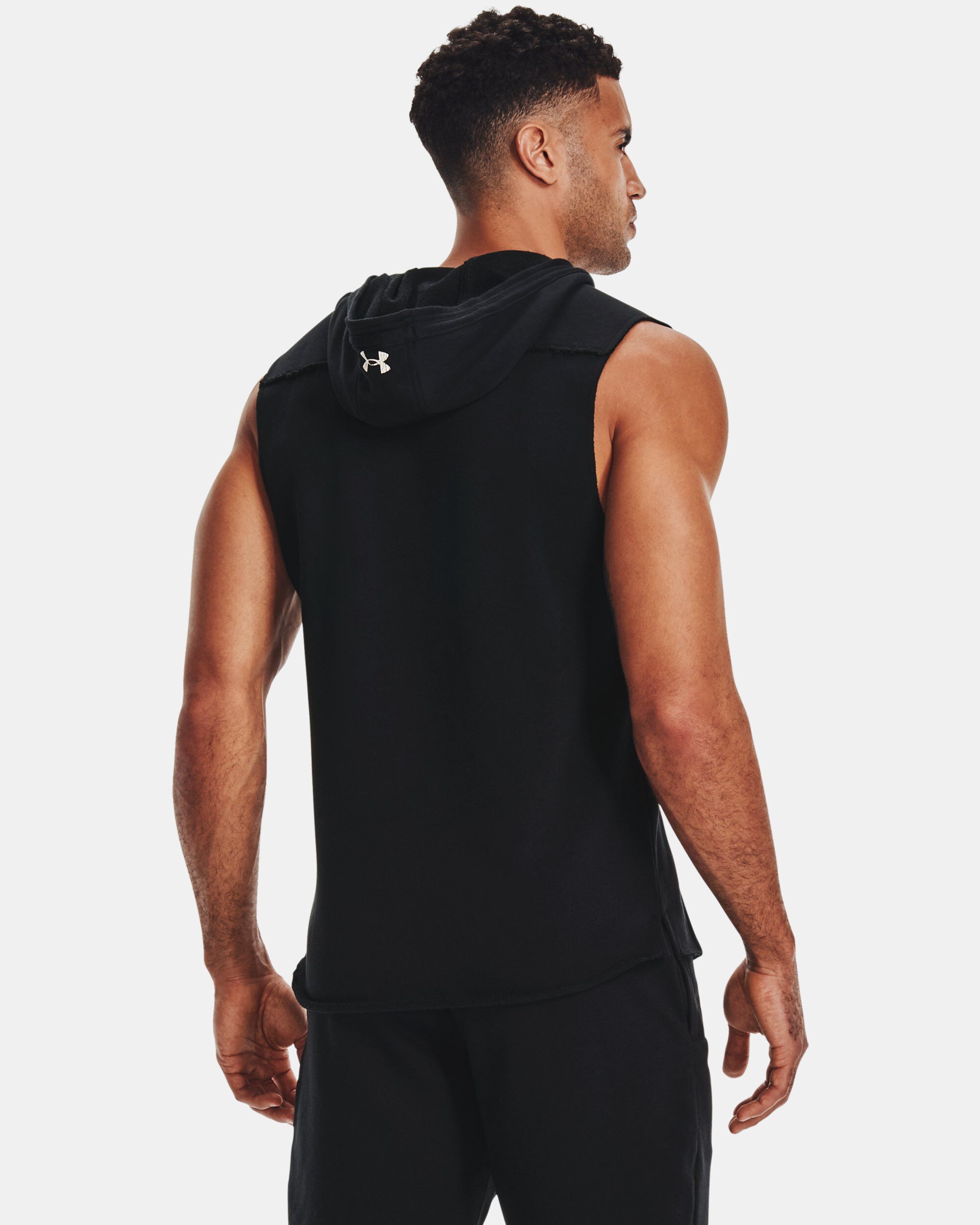 Under Armour Men s Project Rock Terry Sleeveless Hoodie Black in KSA