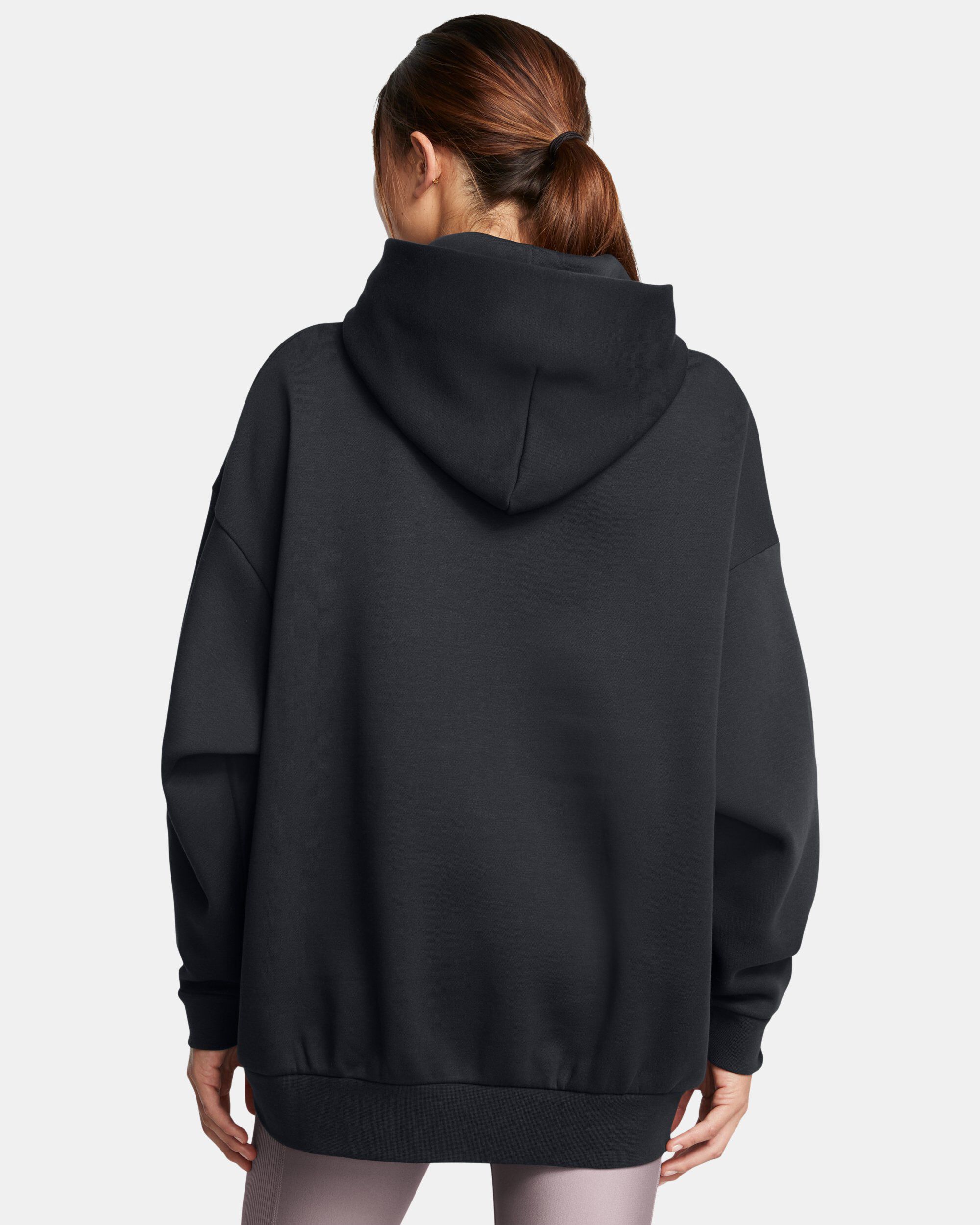Buy Women s UA Icon Fleece Ultra Oversized Hoodie Black in KSA Under Armour