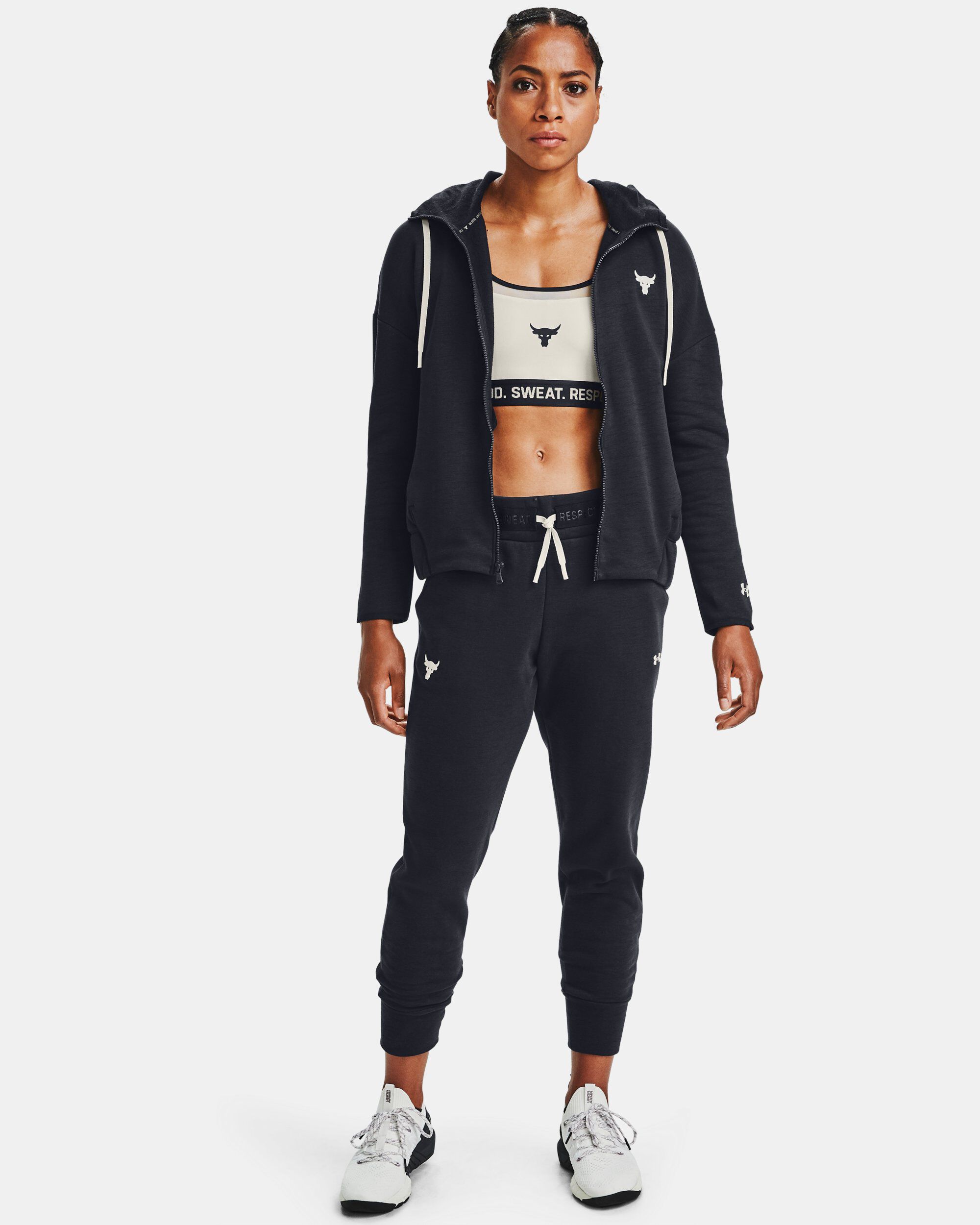 Under armour women's project rock charged cotton fleece pants sale