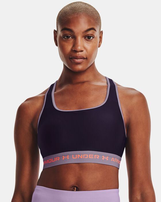 Women's Armour® Mid Crossback Pocket Sports Bra image number 2