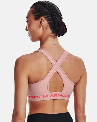Women's Armour® Mid Crossback Heather Sports Bra