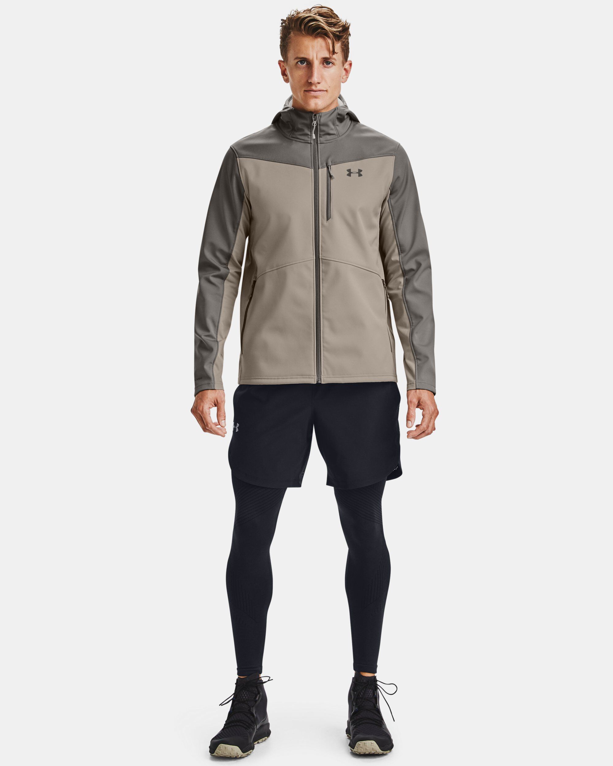 Under Armour Men s ColdGear Infrared Shield Hooded Jacket Brown