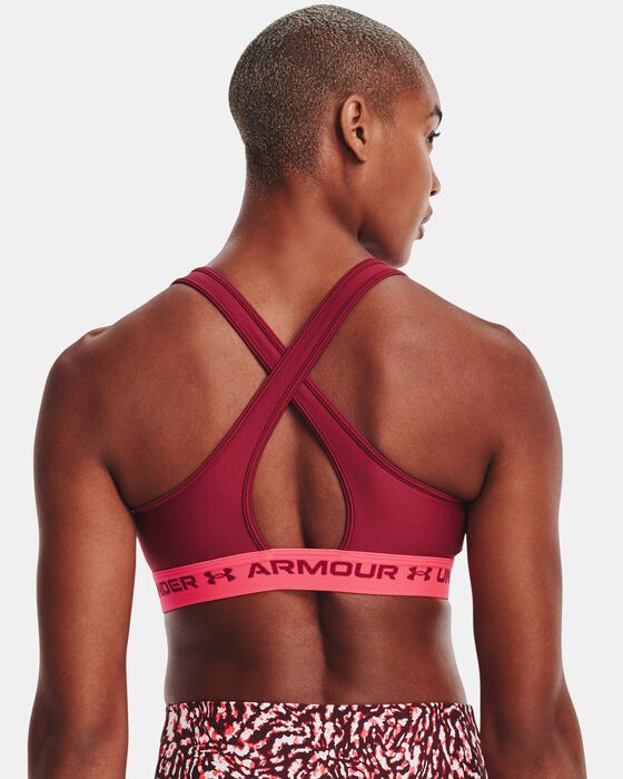 Women's Armour® Mid Crossback Sports Bra image number 5