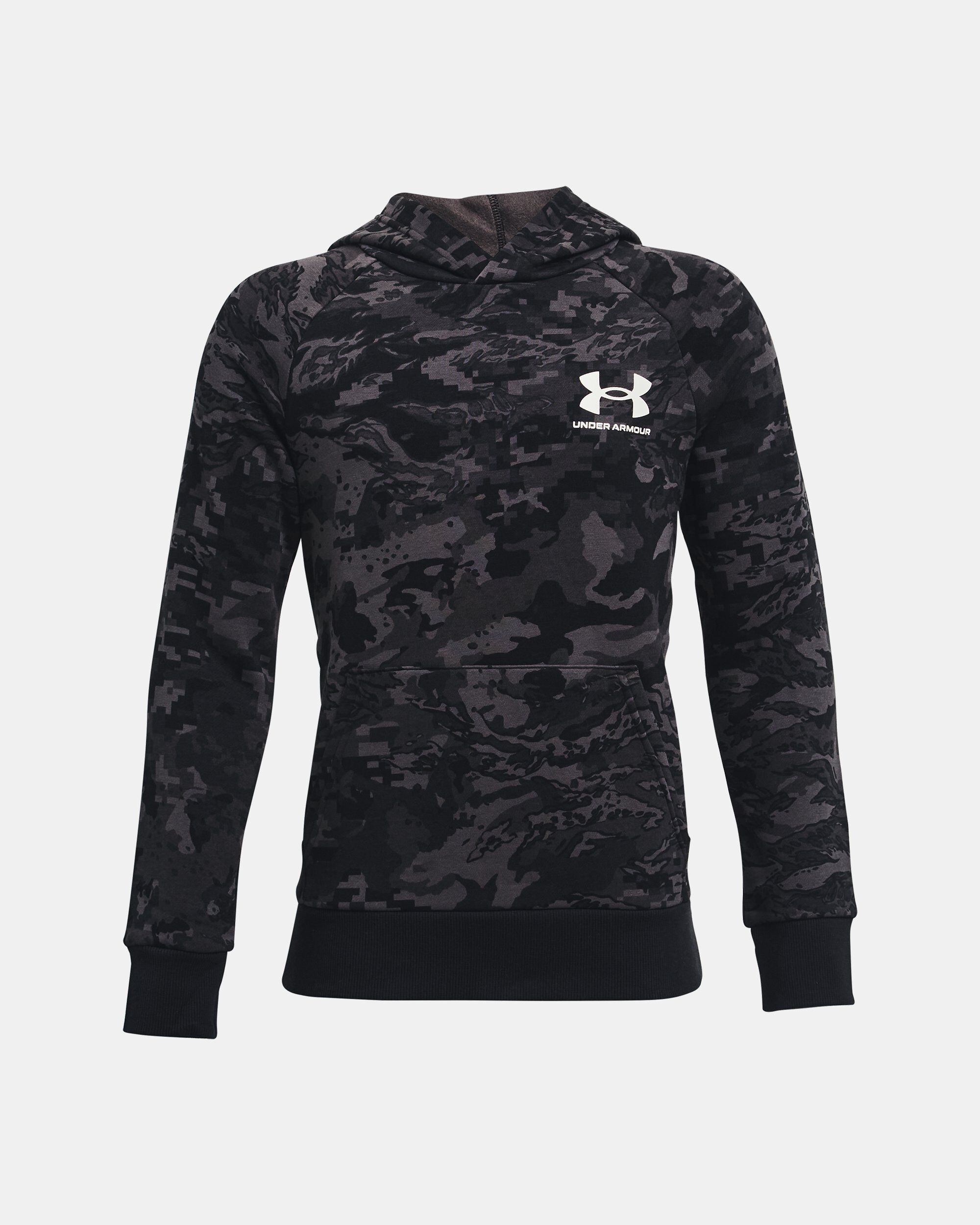 Under Armour Boys UA Rival Fleece ABC Camo Hoodie Black in KSA