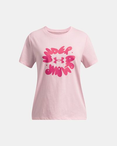 Girls' UA Bubble Wordmark Short Sleeve Girls' UA Bubble Wordmark Short Sleeve