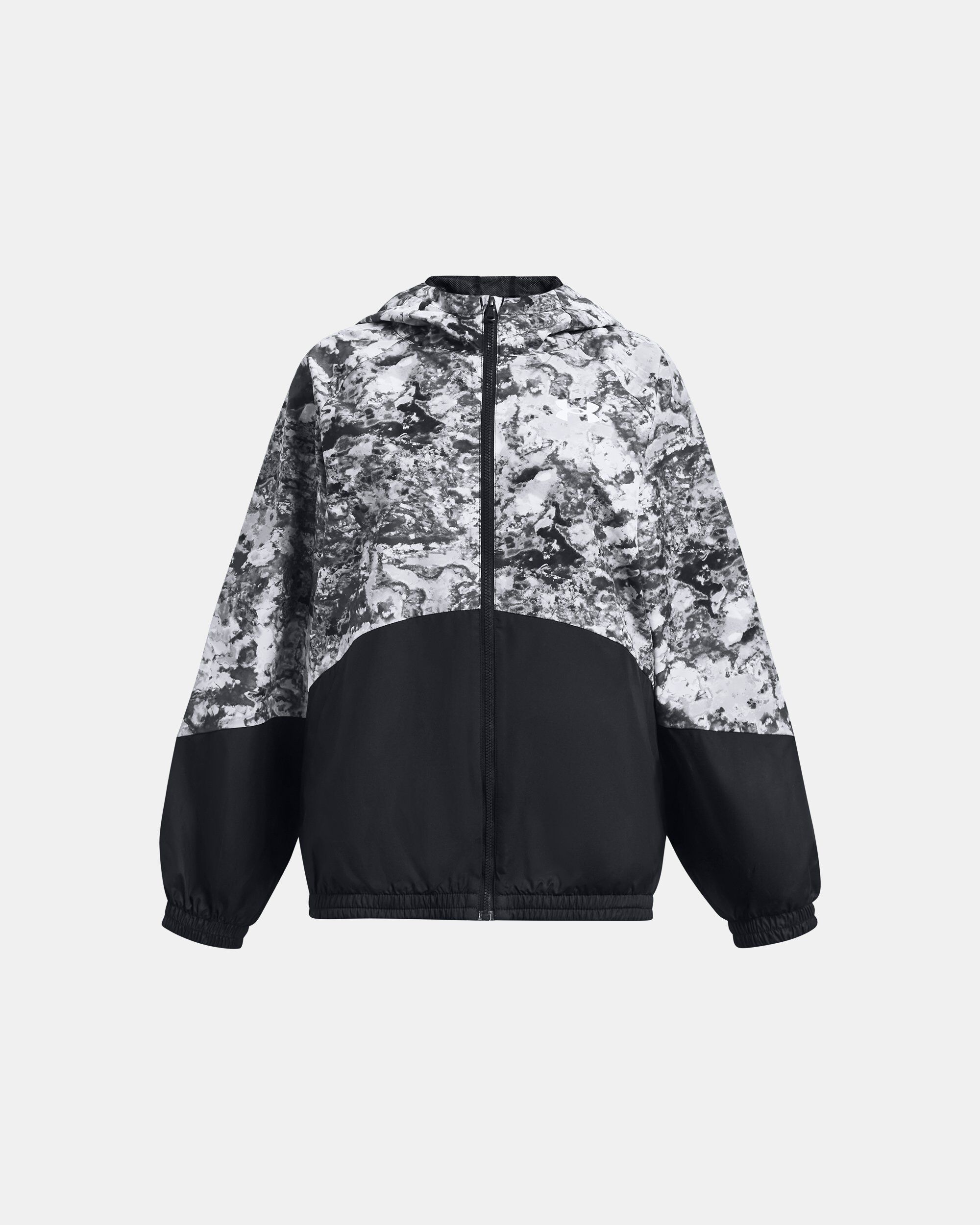 Buy Girls UA Woven Full Zip Jacket Black in KSA Under Armour