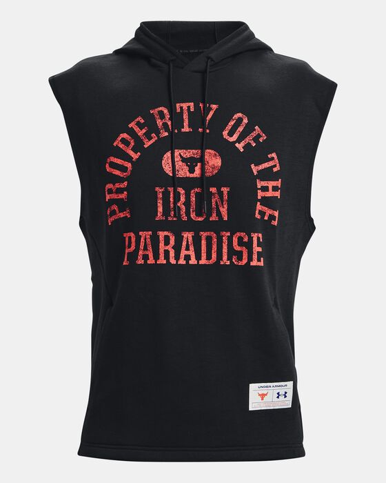 Men's Project Rock Charged Cotton® Fleece Sleeveless Hoodie image number 8