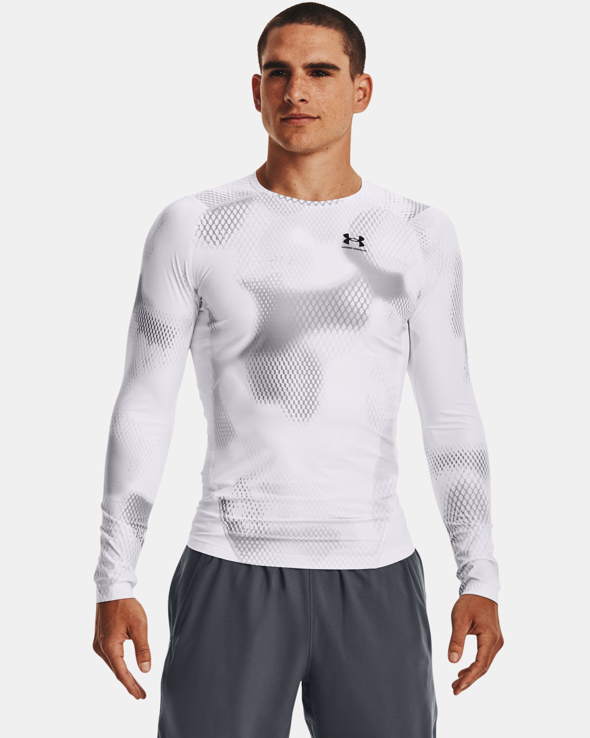 Under armour compression 2025 long sleeve white