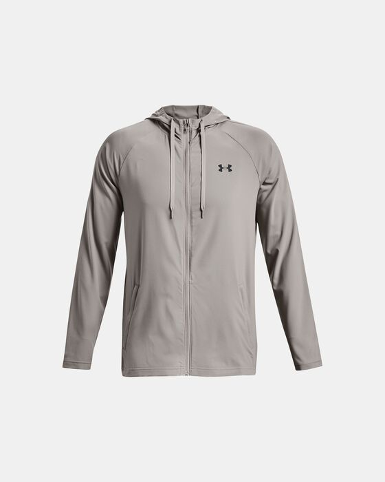 Men's UA Woven Perforated Windbreaker Jacket image number 4